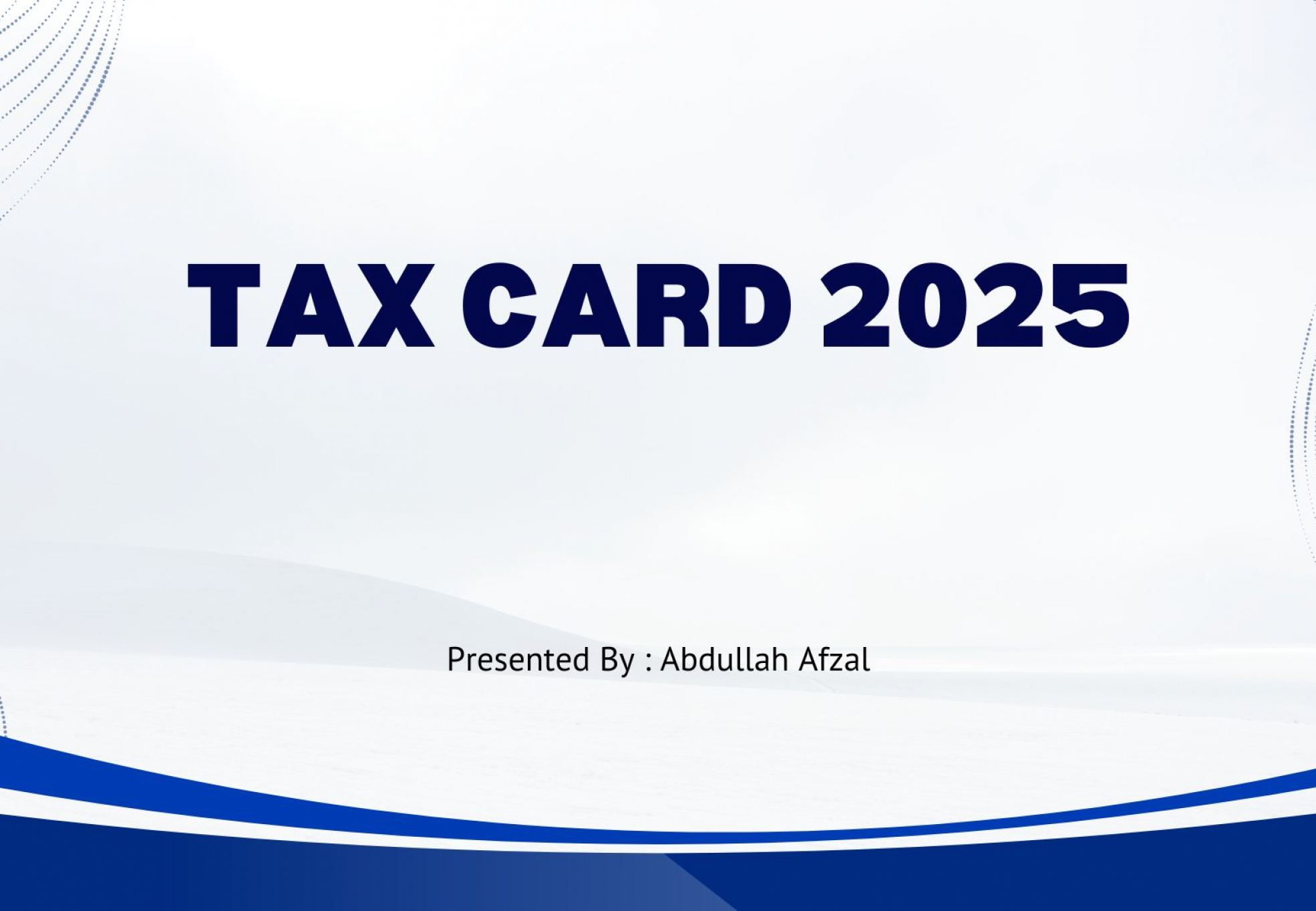 Tax Card 2025